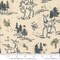 Fabric Moda Eggshell Oh Deer Toile Old World Yuletide by the Quarter Yard 45622-11M